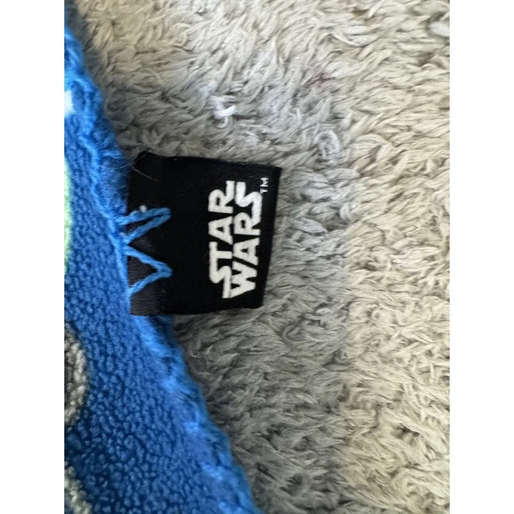 Star Wars Unisex Grogu Fleece Throw Blanket OS Blue Baby Yoda Mandalorian